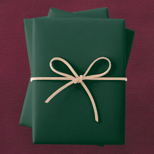 Dark Green Solid Colour Wrapping Paper Sheet