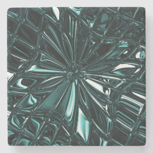 Dark Green Stone Coaster