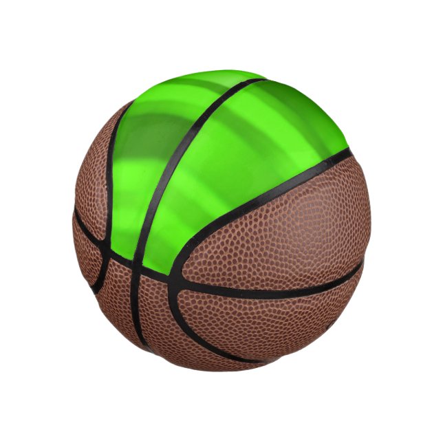 Dark Green Streak Mini Basketball (Angled)