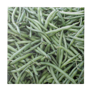 Dark Green String Beans Tile