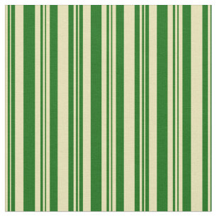 Dark Green & Tan Striped/Lined Pattern Fabric