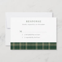 Dark Green Tartan Wedding