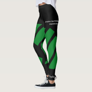 Dark Green Team/Club Leggings with Fake Shorts