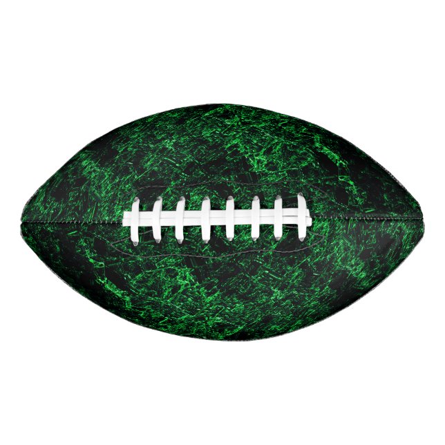 Dark green texture, destroyed or corroded sponge american football (Front)