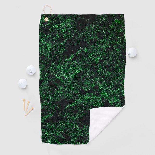 Dark green texture, destroyed or corroded sponge golf towel (InSitu)