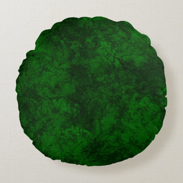 Dark green texture textured suede marble granite s round cushion (Front)