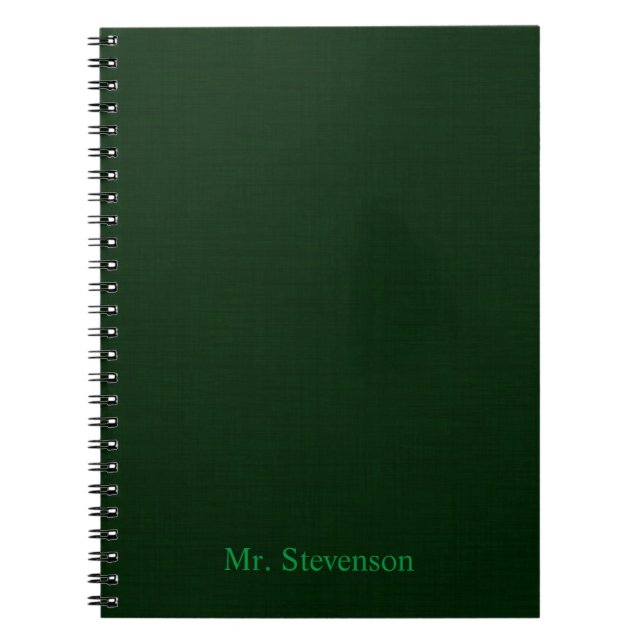 Dark green textured notebook (Front)