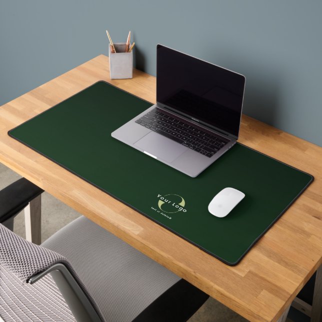 Dark green to black Business logo Company brand Desk Mat (Office 2)
