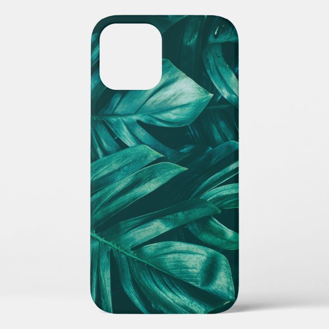 Dark green, tropical jungle foliage. Case-Mate iPhone case (Back)