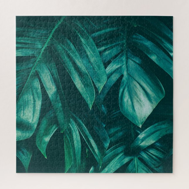 Dark green, tropical jungle foliage. jigsaw puzzle (Vertical)