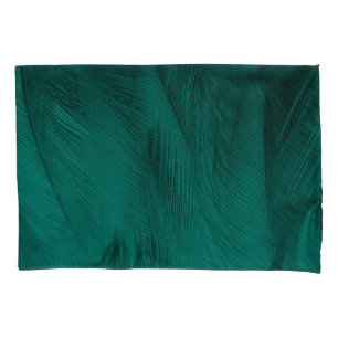 Dark Green Vintage Feather Texture Pillowcase