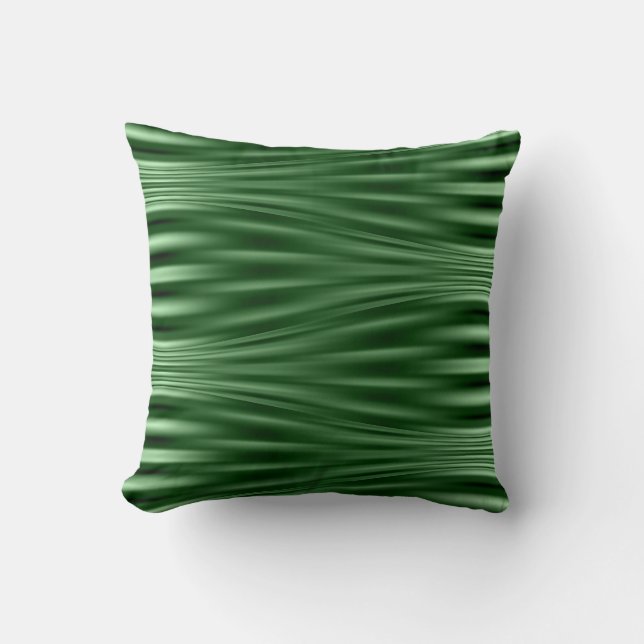 dark green waves pattern on pillow (Front)