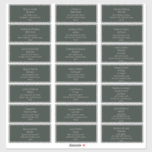 Dark Green | Wedding Guest Address Labels<br><div class="desc">These dark green wedding guest address labels are perfect for your modern minimalist green and beige wedding. Keep it as is,  or choose to personalise it with your own artwork!</div>