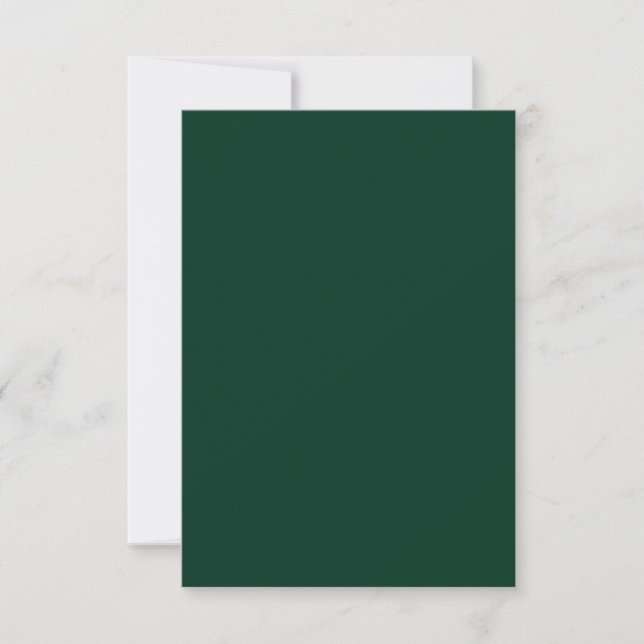 Dark Green Wedding Invitation (Front)