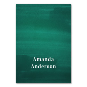 Dark green wedding place cards. Modern emerald Table Number