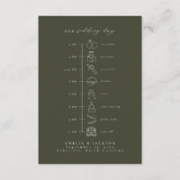 Dark Green Wedding Timeline Order Of Events