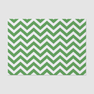 Dark Green & White Chevron Wedding Birthday Tissue Paper