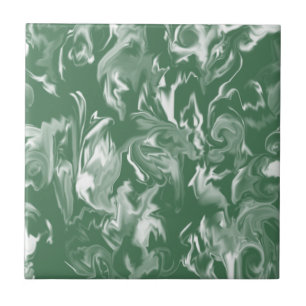Dark Green & White Mixed Colour Tile