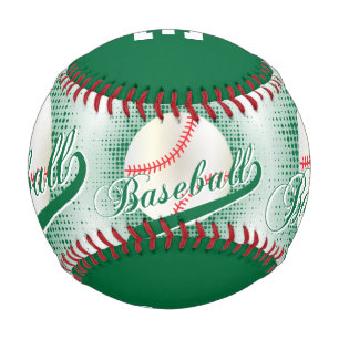 Dark Green   White Retro Baseball Sports