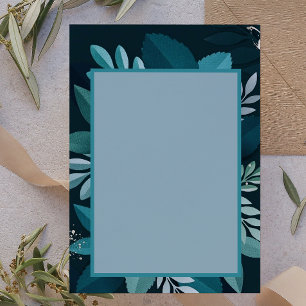 Dark Greenery Elegant Custom Letterhead