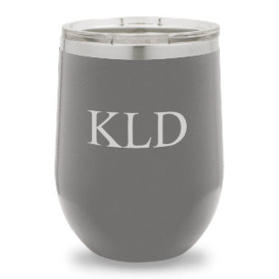 Dark Grey 12 Oz. Block Insulated Wine Tumbler