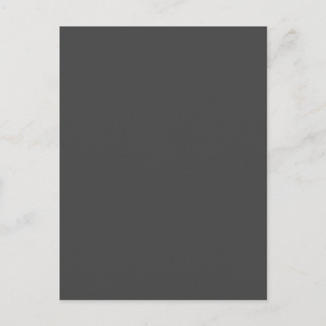 Dark Grey #434343, Friar Grey Holiday Postcard (Front)