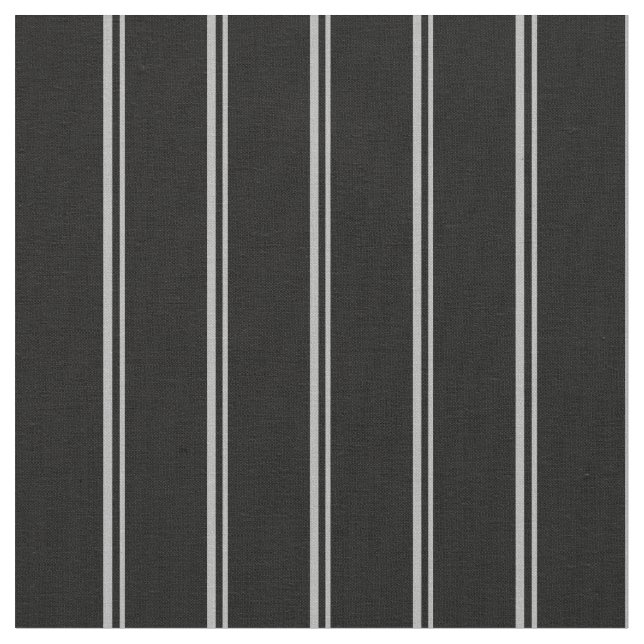 Dark Grey and Black Coloured Pattern of Stripes Fabric (Close Up)