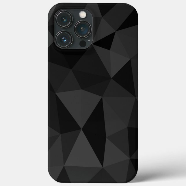 Dark grey and black geometric mesh pattern Case-Mate iPhone case (Back)