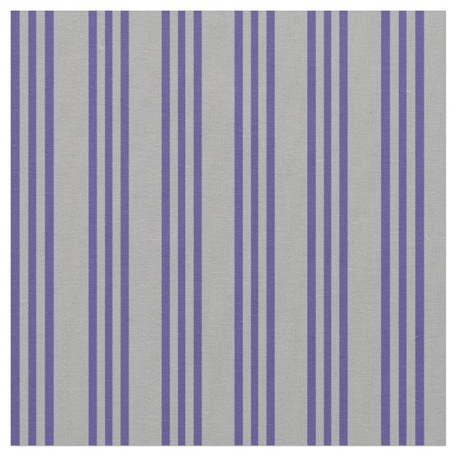 Dark Grey and Dark Slate Blue Lines Fabric (Close Up)