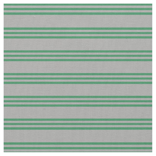 Dark Grey and Sea Green Stripes Fabric (Close Up)