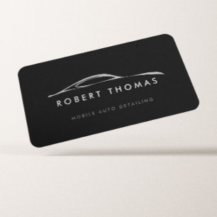 Dark Grey Auto Detailing, Auto Repair Business Card