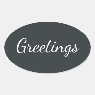 Dark Grey Azure Oval Sticker