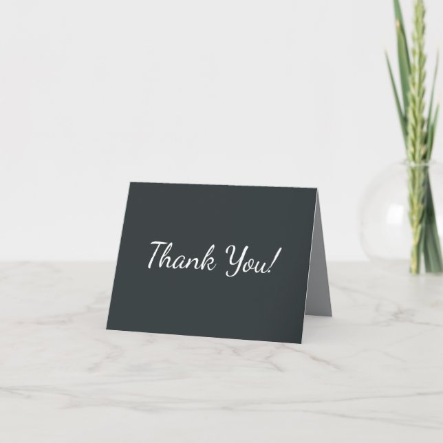 Dark Grey Azure Thank You Card (Front)