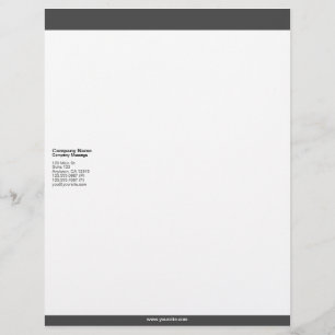 Dark Grey Bars Letterhead