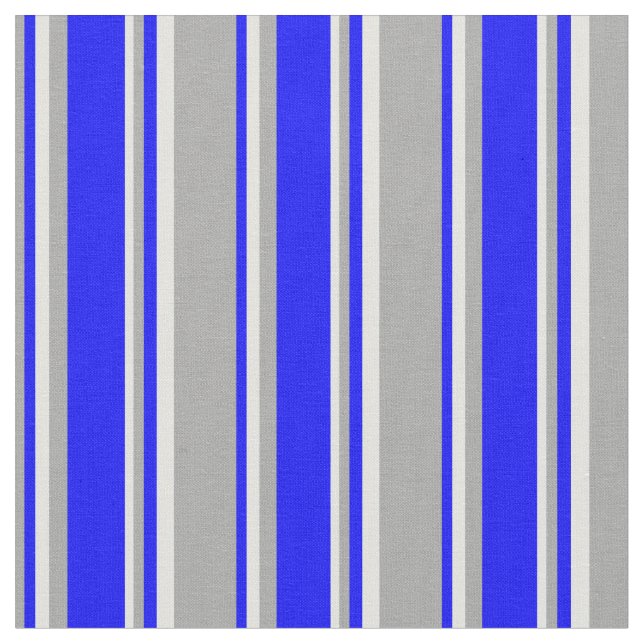 Dark Grey, Blue, and Light Cyan Lines Fabric (Close Up)