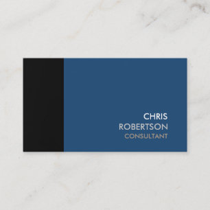 Dark Grey Blue Background Attractive Business Card
