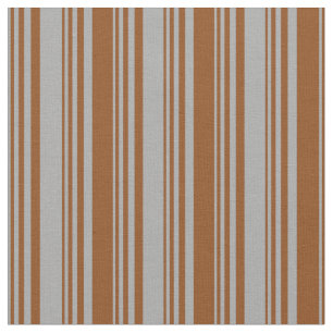 Dark Grey & Brown Coloured Lined Pattern Fabric