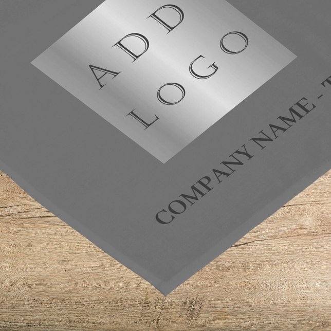 Dark grey business logo text short table runner (Creator Uploaded)