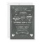 Dark Grey Chalkboard Wedding Invitation with heart