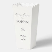 Dark Grey | Chic Minimal Script Wedding Popcorn