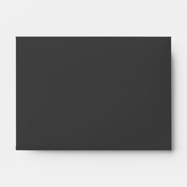 Dark Grey Daisy Customisable Wedding Envelopes (Front)