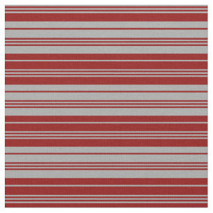 Dark Grey & Dark Red Striped/Lined Pattern Fabric