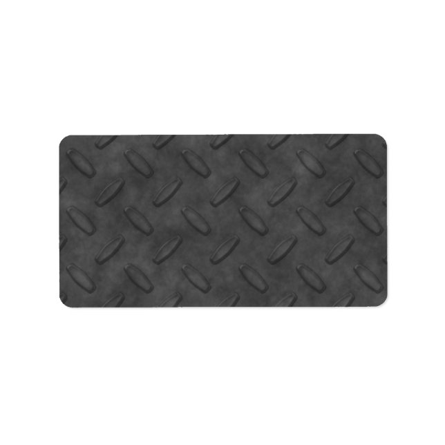 Dark Grey Diamond Plate Texture Label (Front)