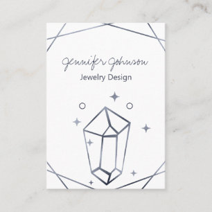 Dark Grey Foil Earring Holder Display Card