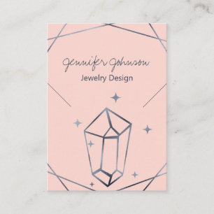 Dark Grey Foil Geometric Necklace Display Card