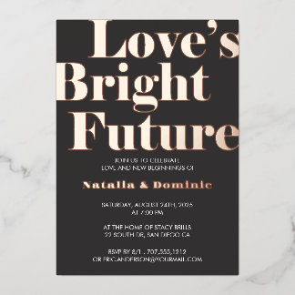 Dark Grey Foil “Love’s Bright Future” Engagement I