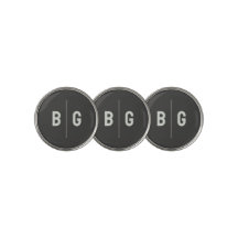 Dark Grey Golf Ball Markers with Custom Monogram