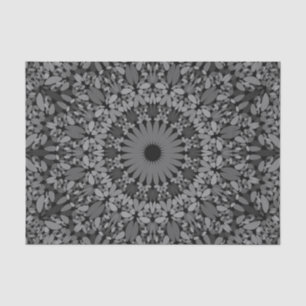 Dark Grey Gravel Mandala Tissue Paper