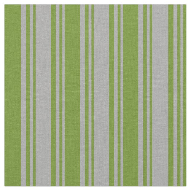 Dark Grey & Green Pattern of Stripes Fabric (Close Up)