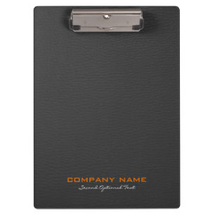 Dark Grey Leather Look Customised Clipboard